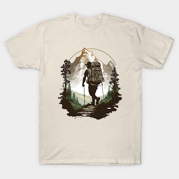 Trailblazing Adventures Mountain Hiking T-Shirt by RKP'sTees